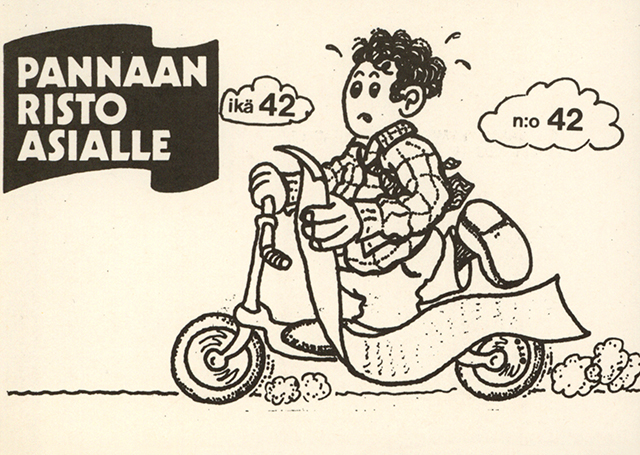 Vaalimainontaa 70-luvulla.