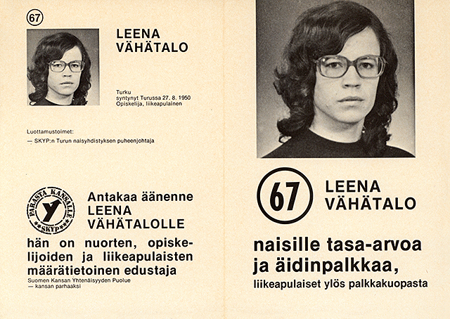 Vaalimainontaa 70-luvulla.